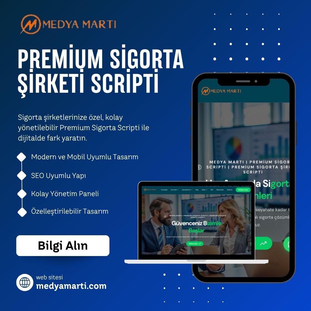 Premium Sigorta Şirketi Scripti