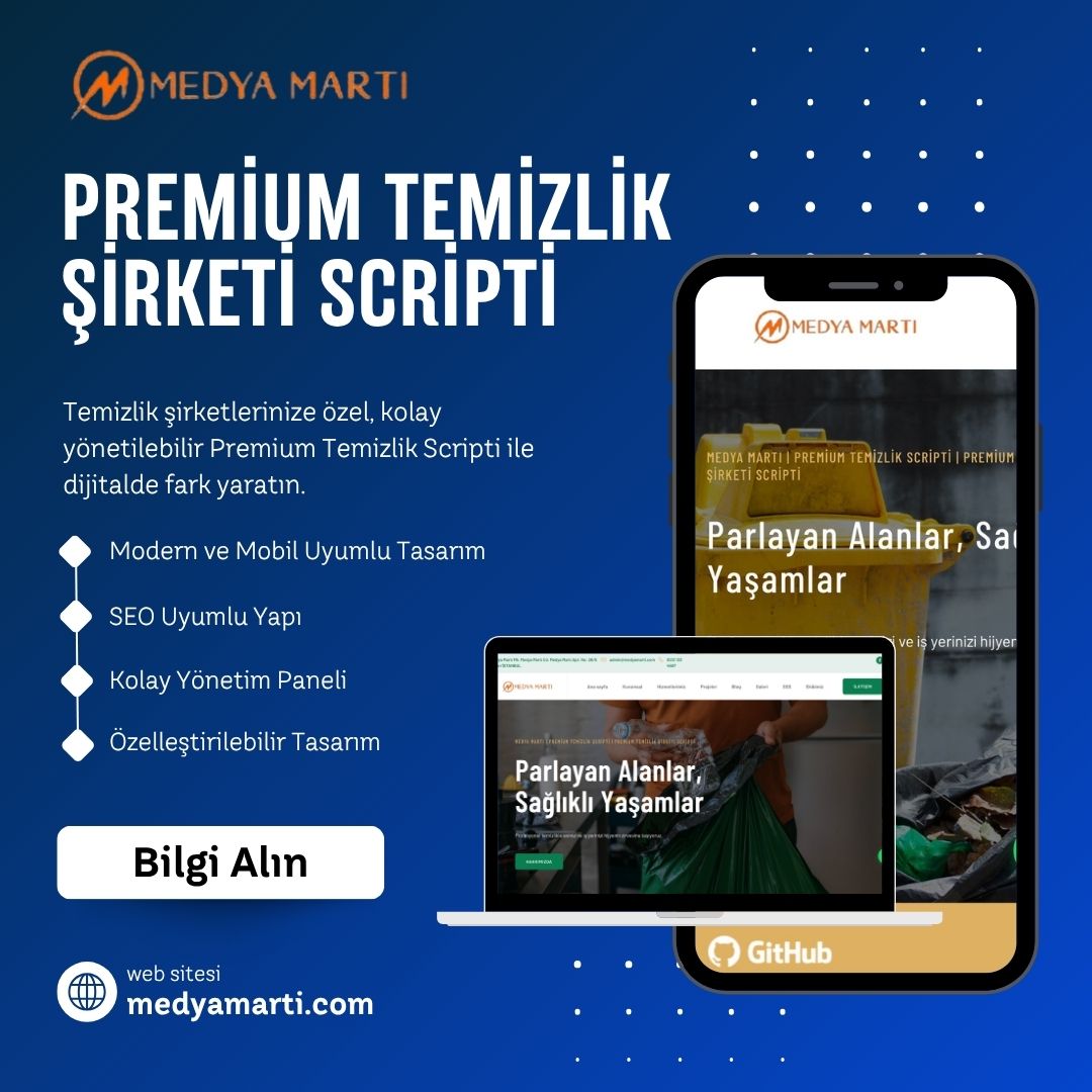 Premium Temizlik Şirketi Scripti
